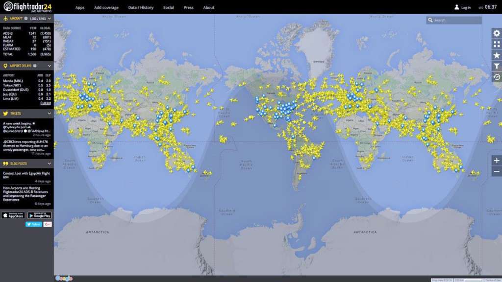 君も管制官になれるWEBサイトFlightradar24